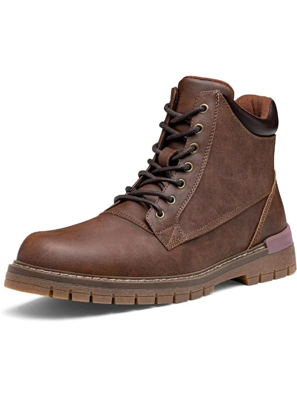Stylish Men's Chukka Boots with Lace-Up & Side Zipper, Ankle Support Footwear